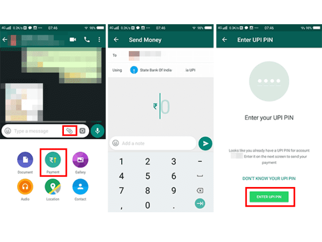 WhatsApp payment feature