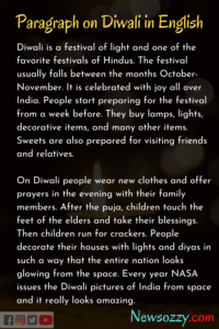 diwali essay with outline