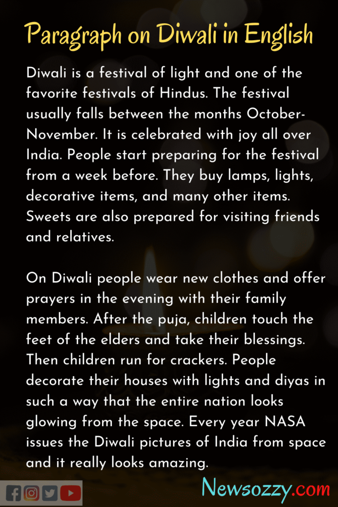 write a short essay on diwali