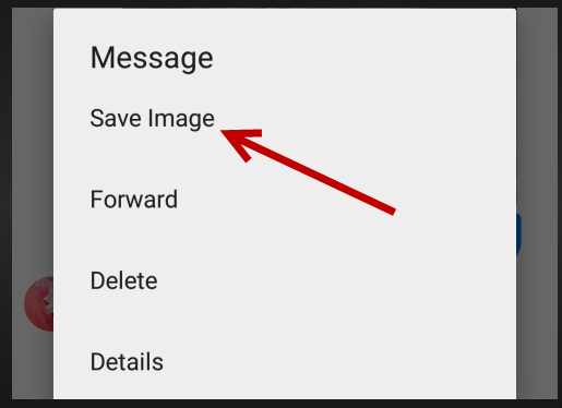 Save images in messenger