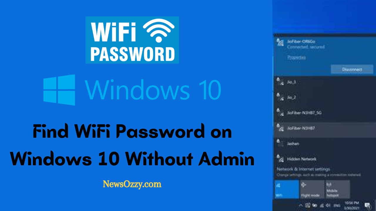 Find WiFi Password on Windows 10 Without Admin