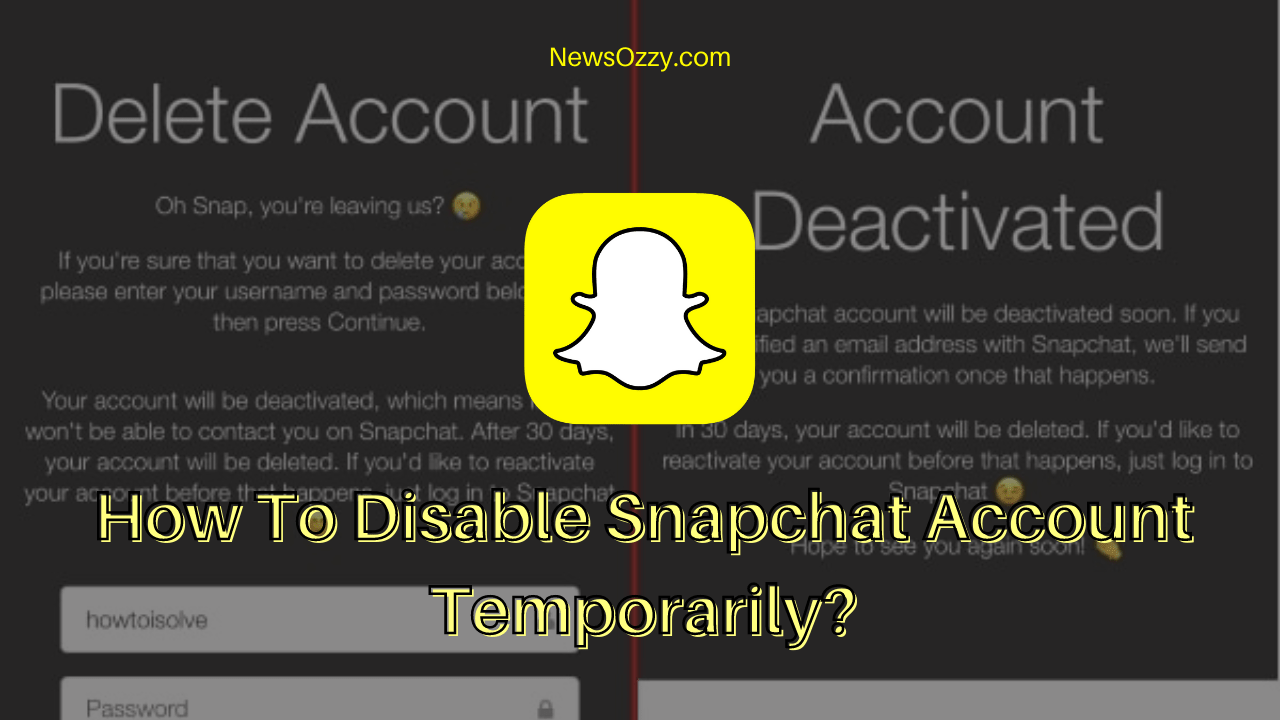 Disable Snapchat Account Temporarily
