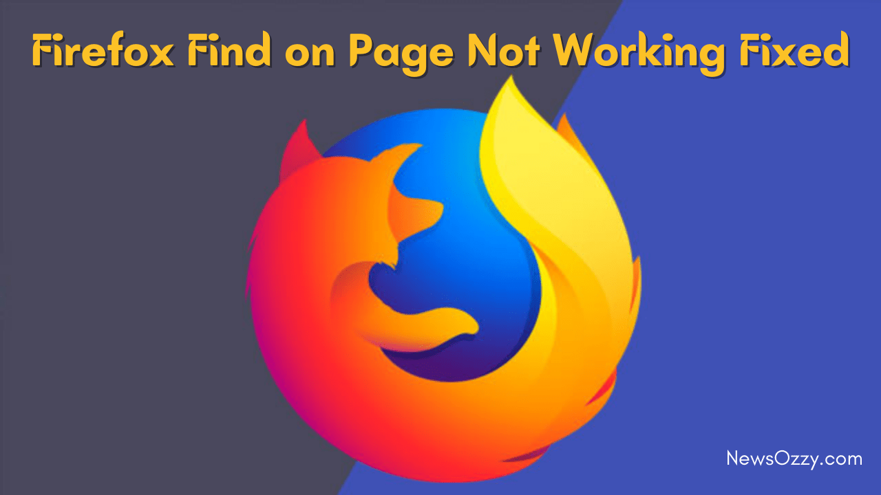 Firefox Find on Page Not Working Fixed