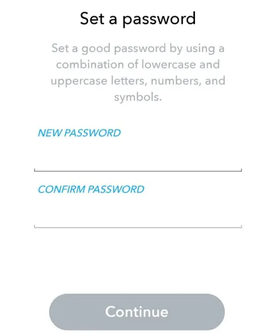 Set password