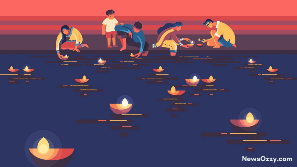 Animated diwali diyas background pics