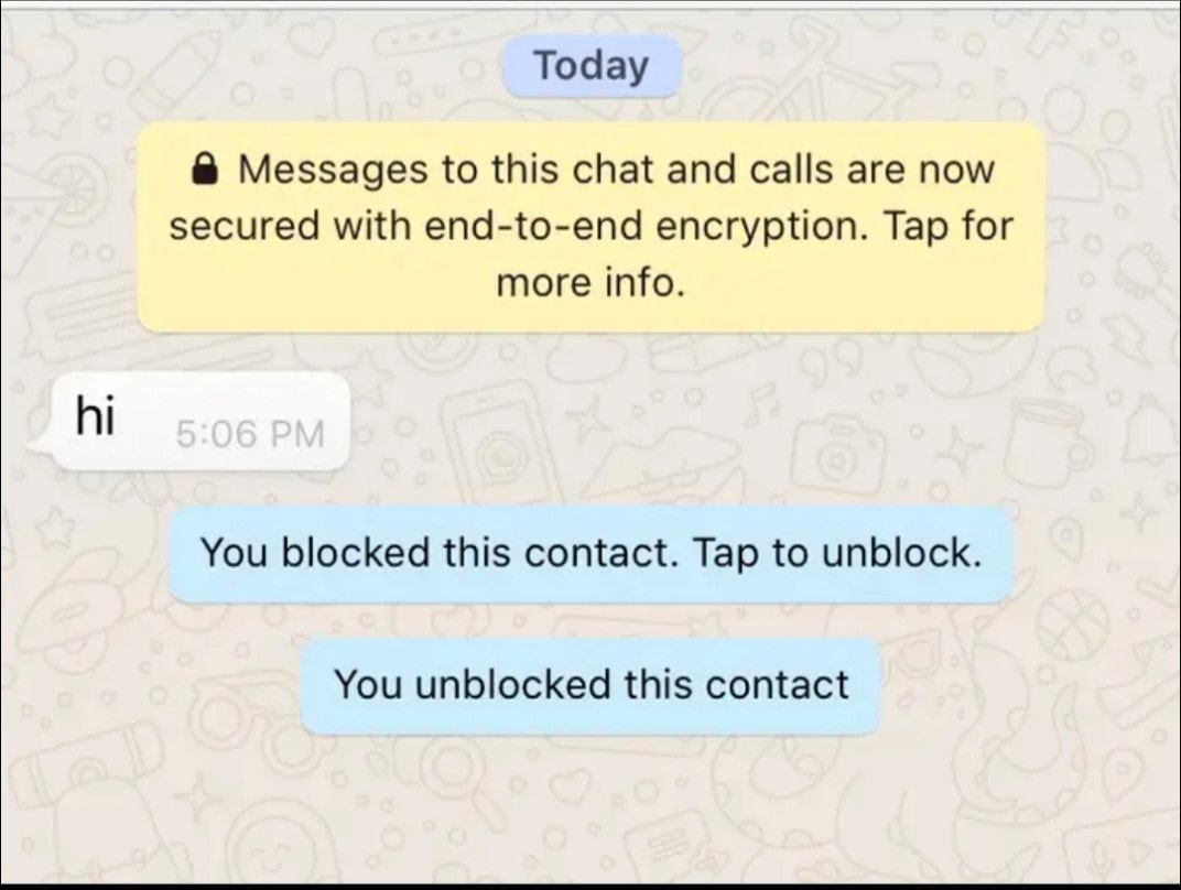 What happens when you unblock someone on WhatsApp? 