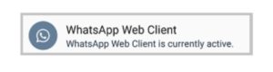 whatsapp web client active notification