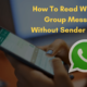 Read Whatsapp Group Messages Without Sender Knowing