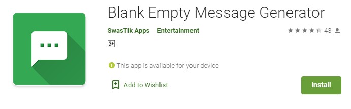 blank empty messenger generator app
