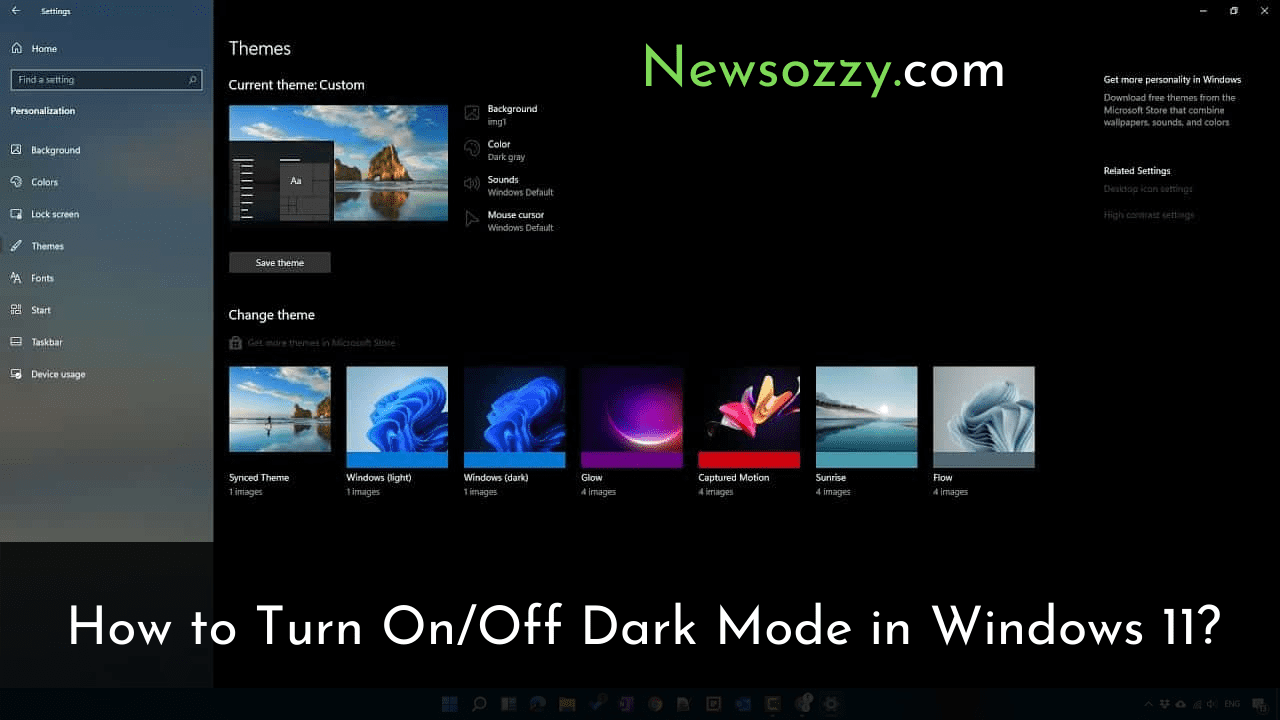 Enable Disable Dark Mode in Windows 11