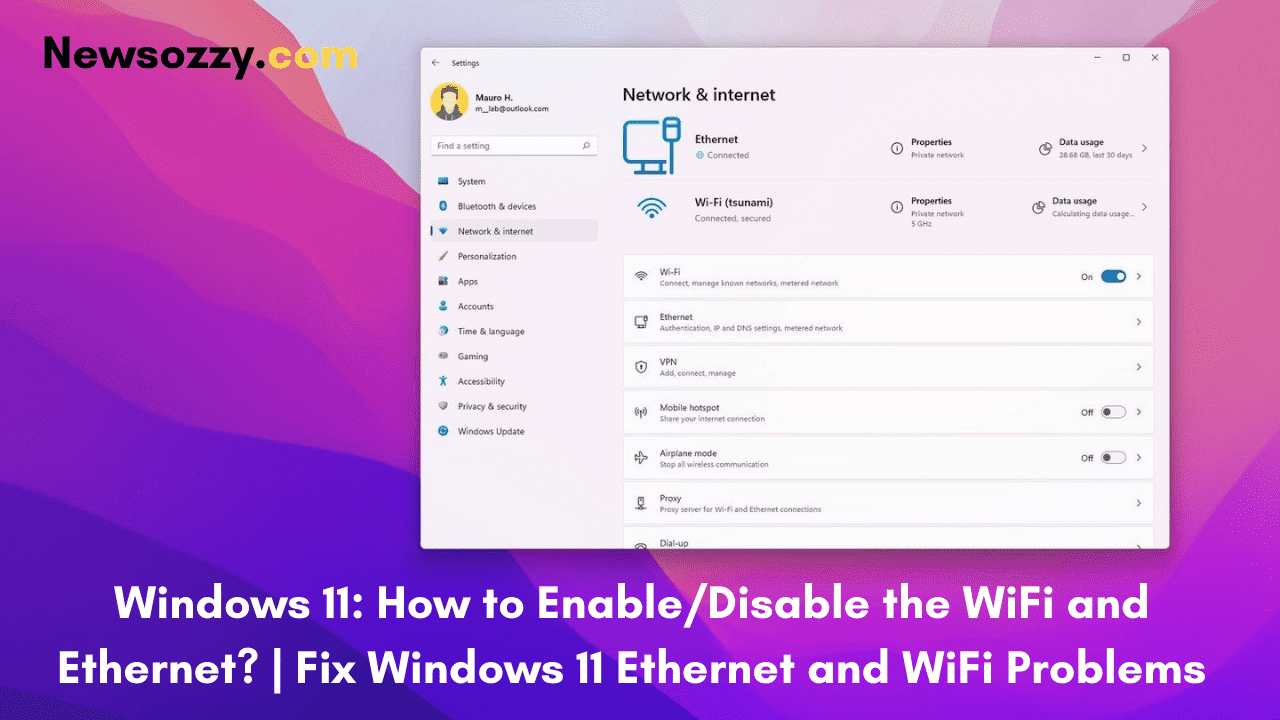 WiFi and Ethernet Adapter on Windows 11