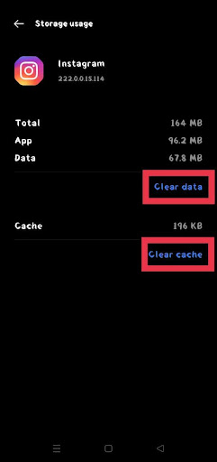 click on clear cache button