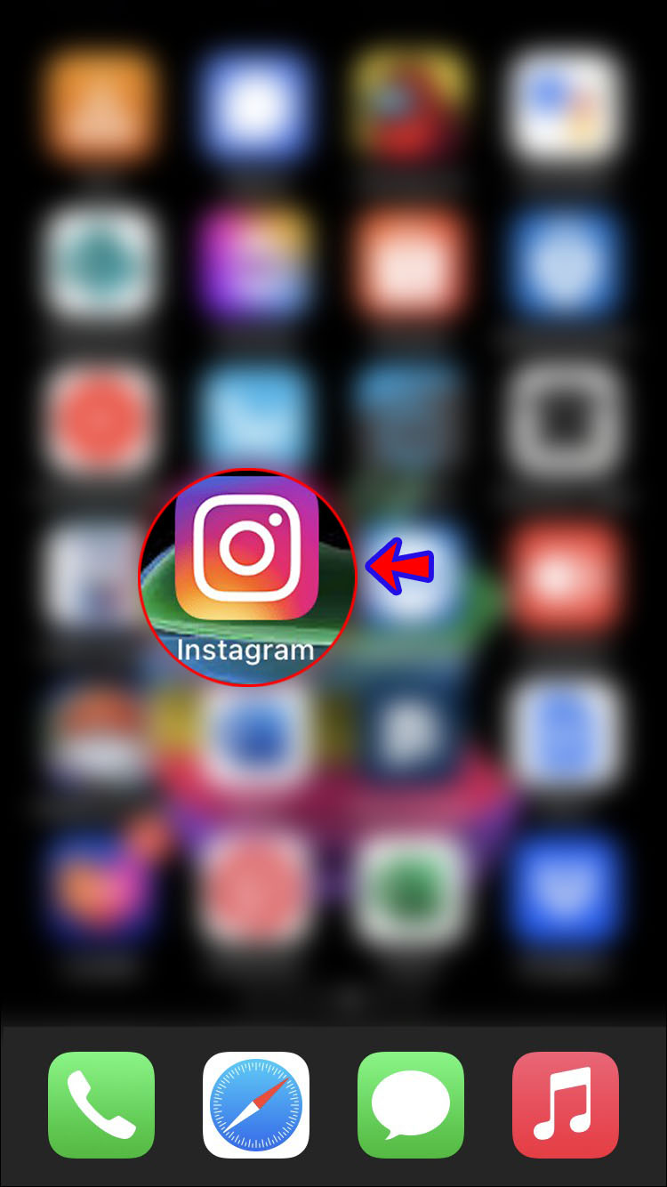 tap on instagram app