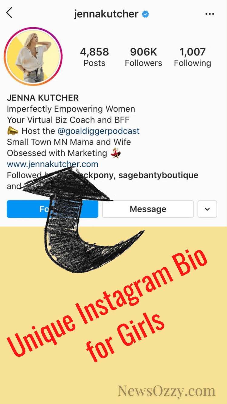 unique instagram bio for girls