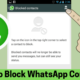 Block WhatsApp Contacts