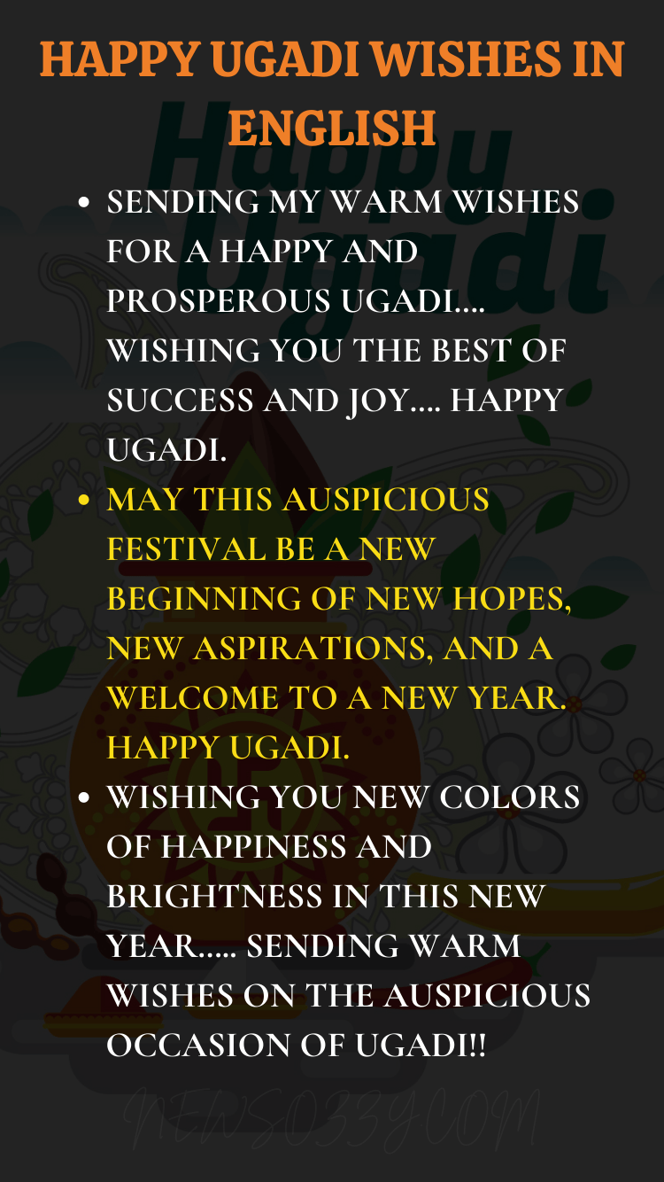 Happy Ugadi wishes images in english to share