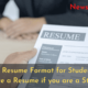 Resume Format for Students