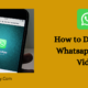 How to download Whatsapp status Video