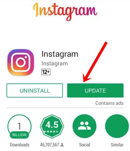 How to update insta app