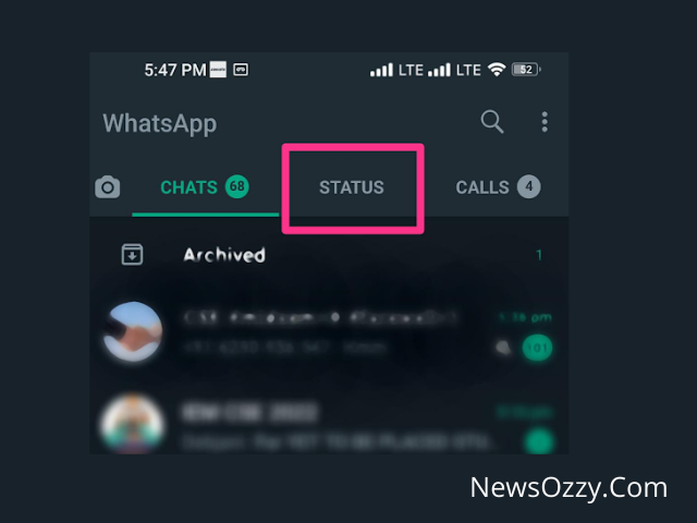 Whatsapp status contacts