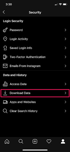 click on download data option