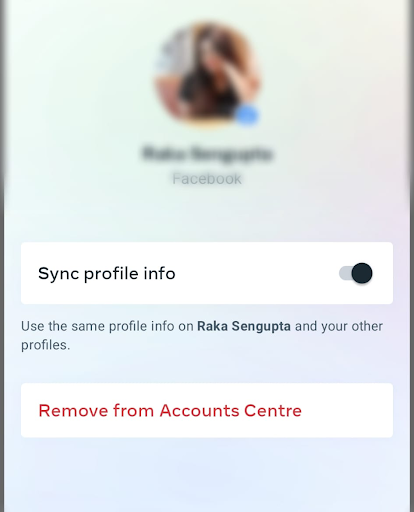 Remove Facebook account from related accounts.