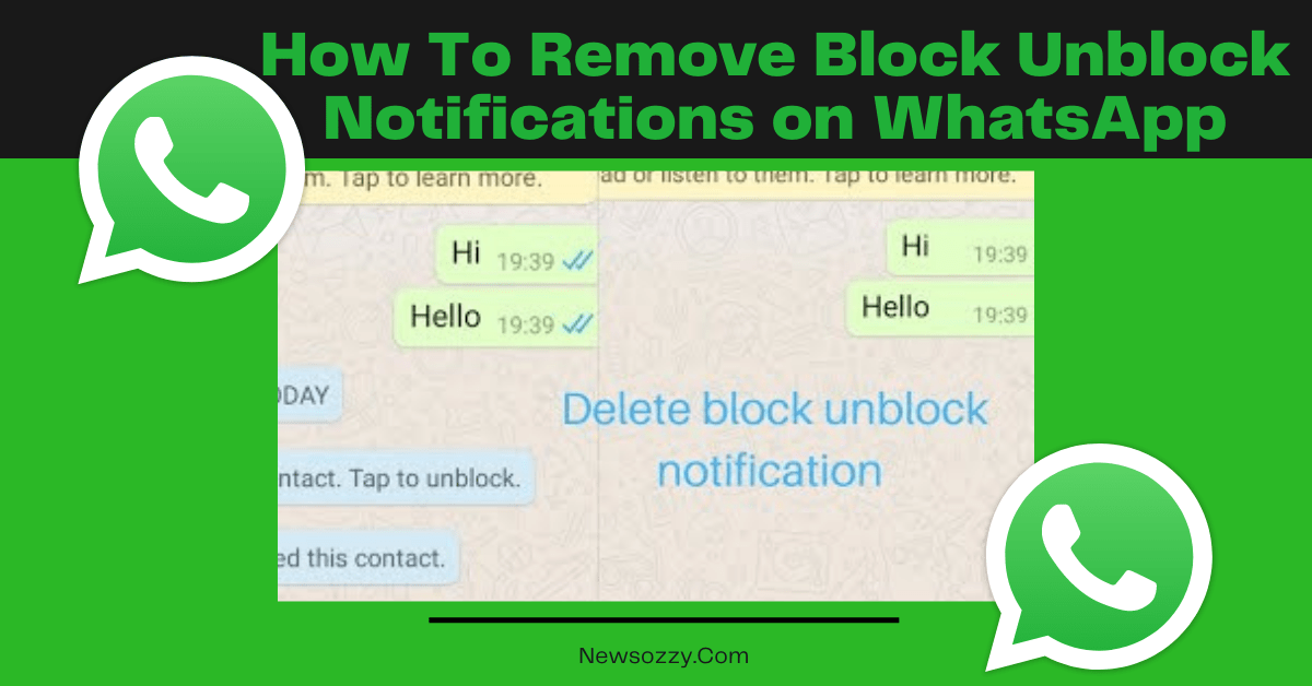 How To Remove Block Unblock Notifications on WhatsApp