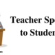Teacher Speech to Students