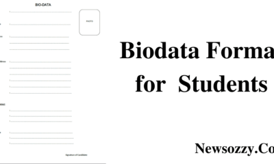 Bio data Format for Students
