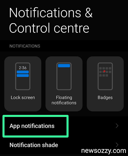 change app notification settings