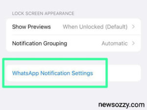 click on whatsapp notification settings