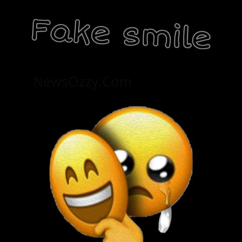 fake smile emoji in whatsapp DP