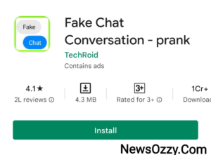 Fake chat prank