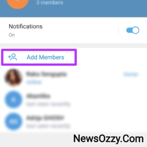 Telegram group add members