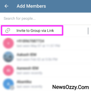 Telegram invite via link