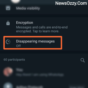 WhatsApp group disappearing messages