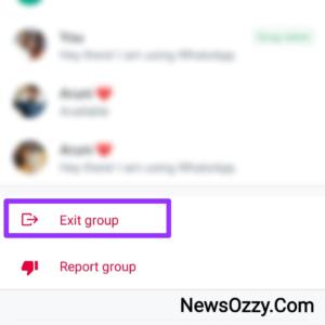 WhatsApp Exit group