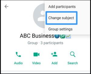 WhatsApp business change name