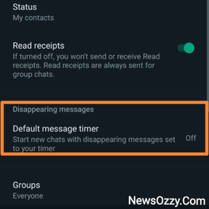Whatsapp disappearing msgs Android