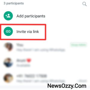 Whatsapp invite via link