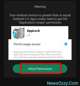 Applock allow permissions