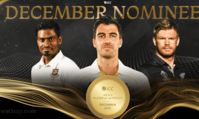 ICC announces December Player of the Month Nominees