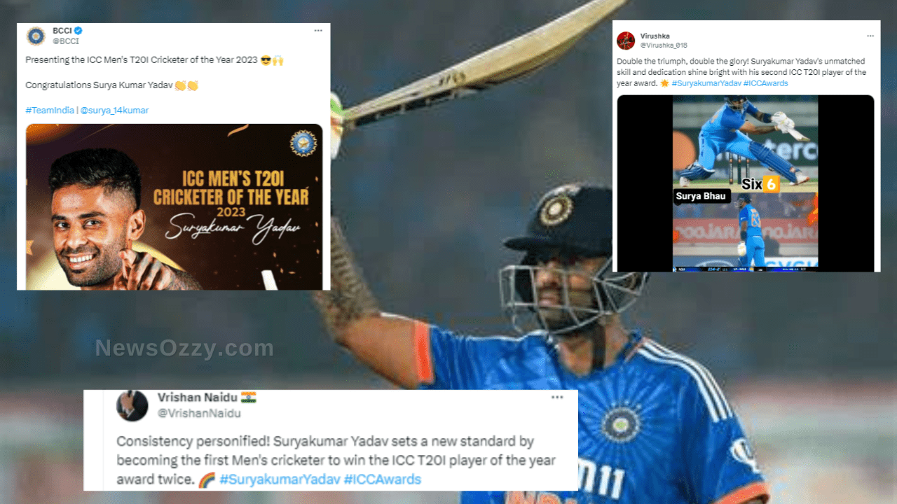 Twitter Goes Crazy as Suryakumar Yadav Named ICC Men's T20I Cricketer of the Year
