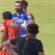 Virat Kohli interacts with Muttiah Muralitharan before RCB & SRH match