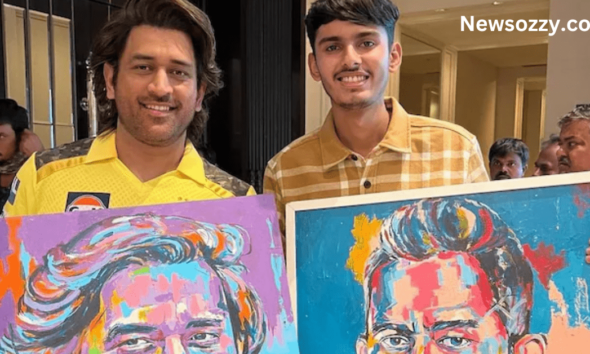 MS Dhoni Made a Fan Day By Signing His Hand-Made Portraits