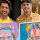 MS Dhoni Made a Fan Day By Signing His Hand-Made Portraits